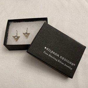 Silpada Sterling Silver logo arrow drop earrings